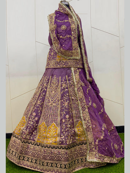Royal Contrast Viscous Rajputi Poshak Set with Grand 5 Meter Volume Flare-91974