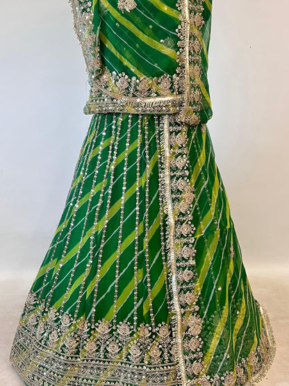 Royal Pure Lahariya Rajputi Poshak Set | Traditional Festive Wear for Women-91981