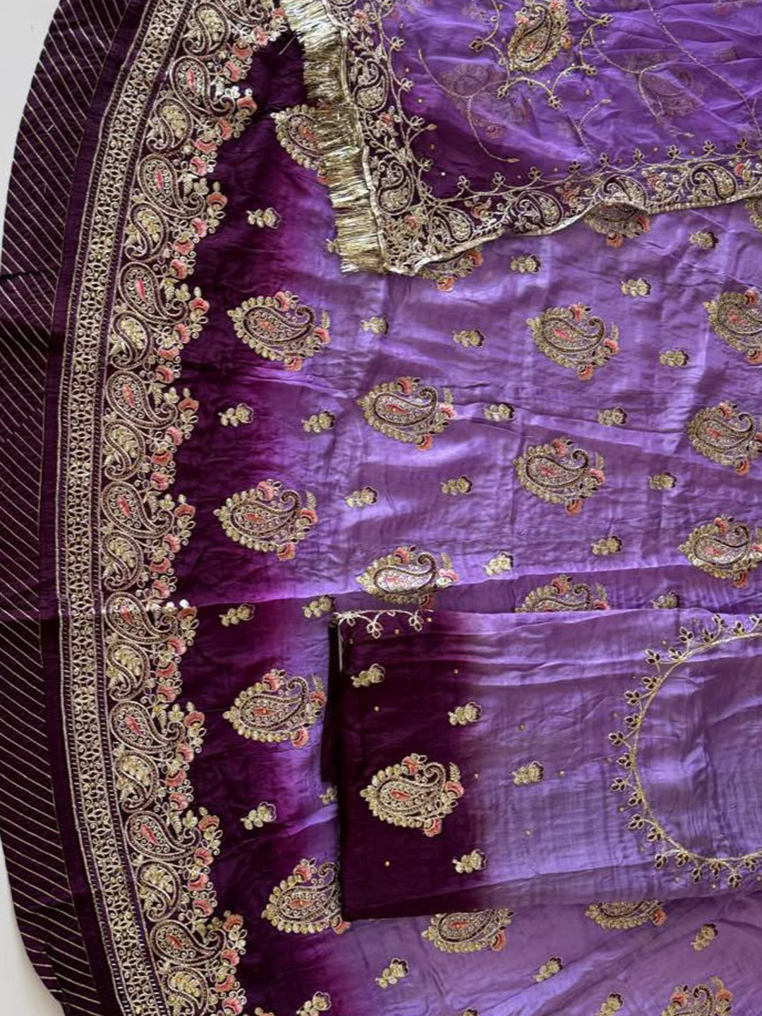 Double Shaded Upada Silk Rajputi Poshak | Wedding Partywear for Women-91968