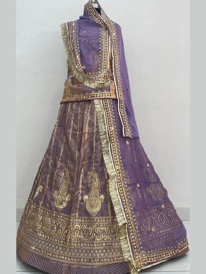 Sinduri Crush Part Wear Rajputi Poshak for Women in Purple -91947