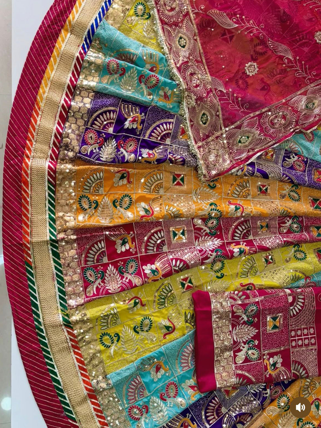 Blooming Silk 5-Meter Flair Rajputi Poshak – Royal Wedding Partywear-91982