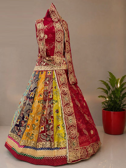 Blooming Silk 5-Meter Flair Rajputi Poshak – Royal Wedding Partywear-91982
