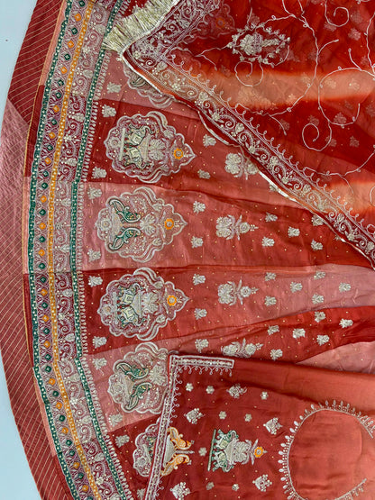 Designer Double-Shaded Fandy Silk Rajputi Poshak with Codding Sequence Work-91996