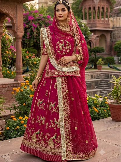 Humrahi Pure Rajputi Poshak - Traditional Rajasthani Dress with Gota Patti Work-92031