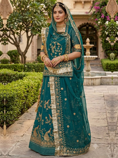 Humrahi Pure Rajputi Poshak - Traditional Rajasthani Dress with Gota Patti Work-92032