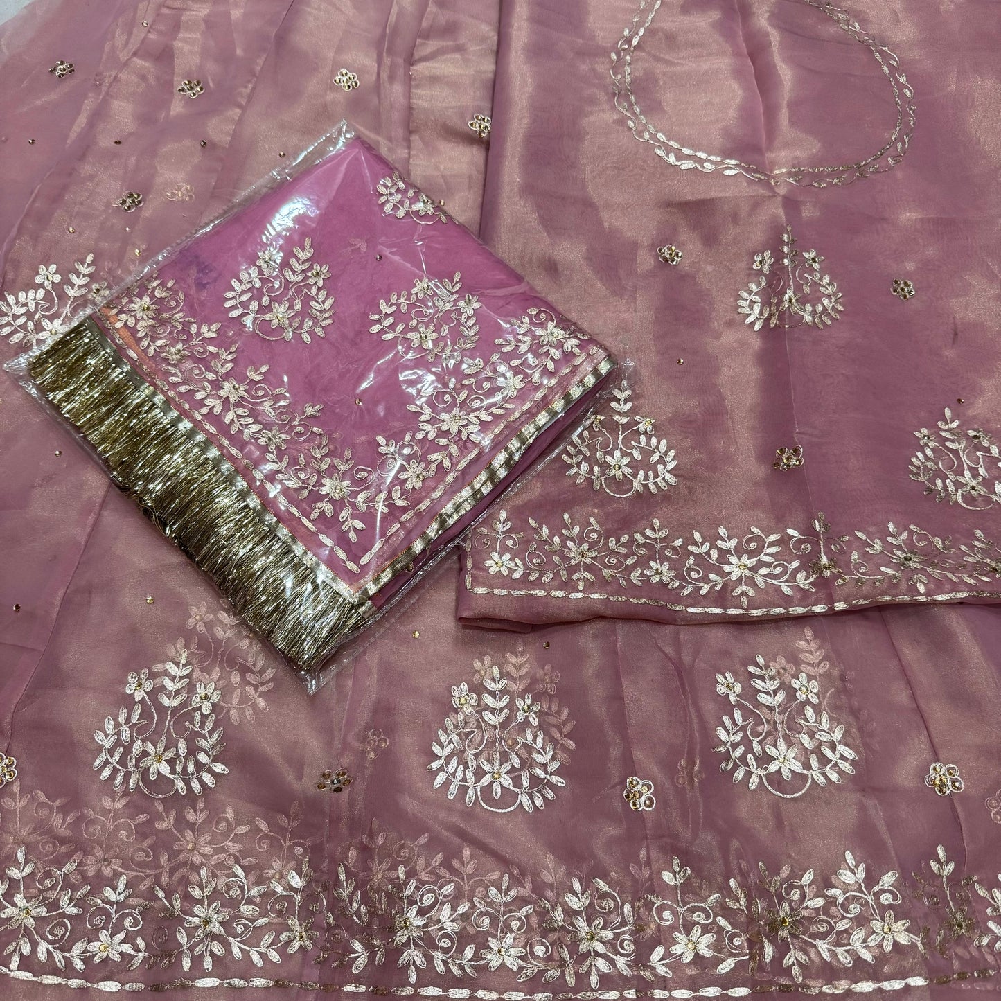 Tissue High Quality Wedding Party Wear Traditional Rajputi Poshak with Pittan work-81962