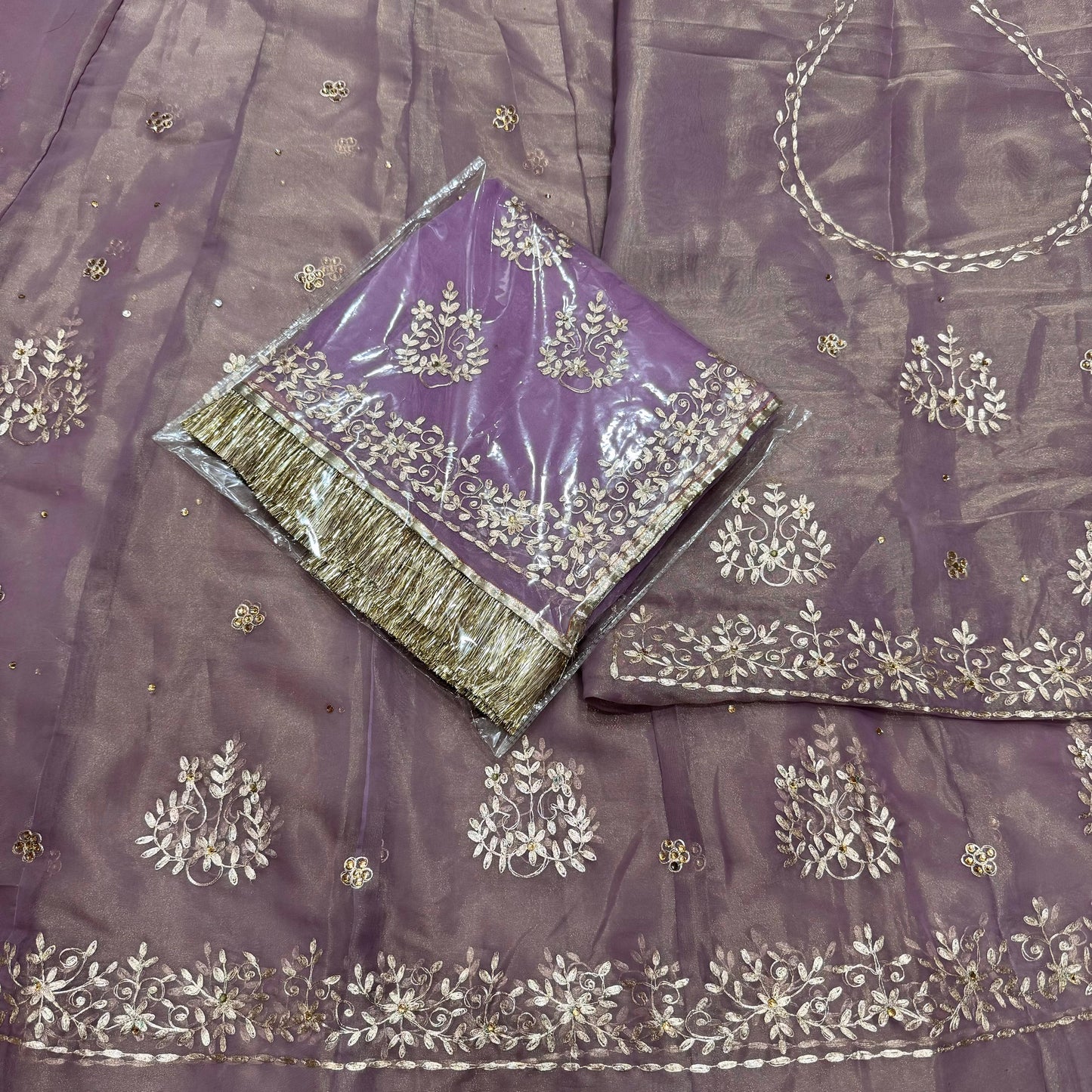 Tissue High Quality Wedding Party Wear Traditional Rajputi Poshak with Pittan work-81533