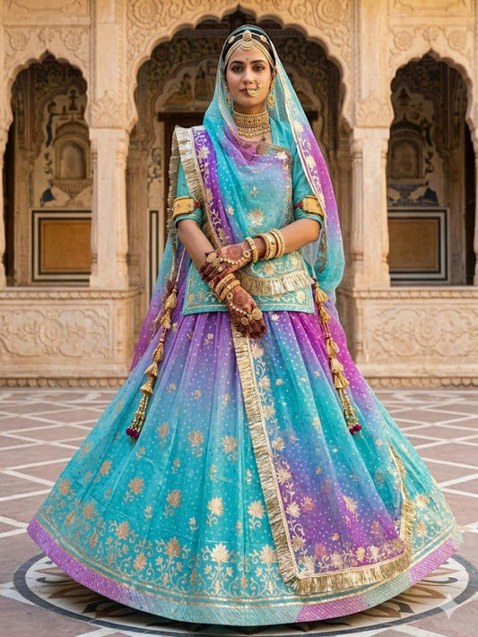 Premium Blooming Double Shaded Rajputi Poshak – Traditional Bandej Print Wear-91894