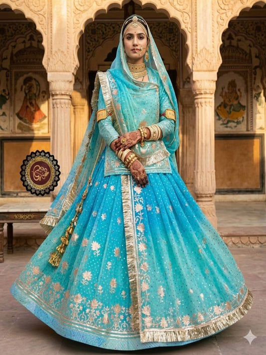 Premium Blooming Double Shaded Rajputi Poshak – Traditional Bandej Print Wear-91895