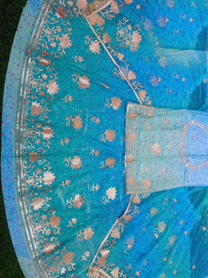 Premium Blooming Double Shaded Rajputi Poshak – Traditional Bandej Print Wear-91895