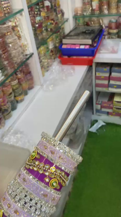 Rajwadi Bridal Chura with Beautiful Kundal Work Design-20173